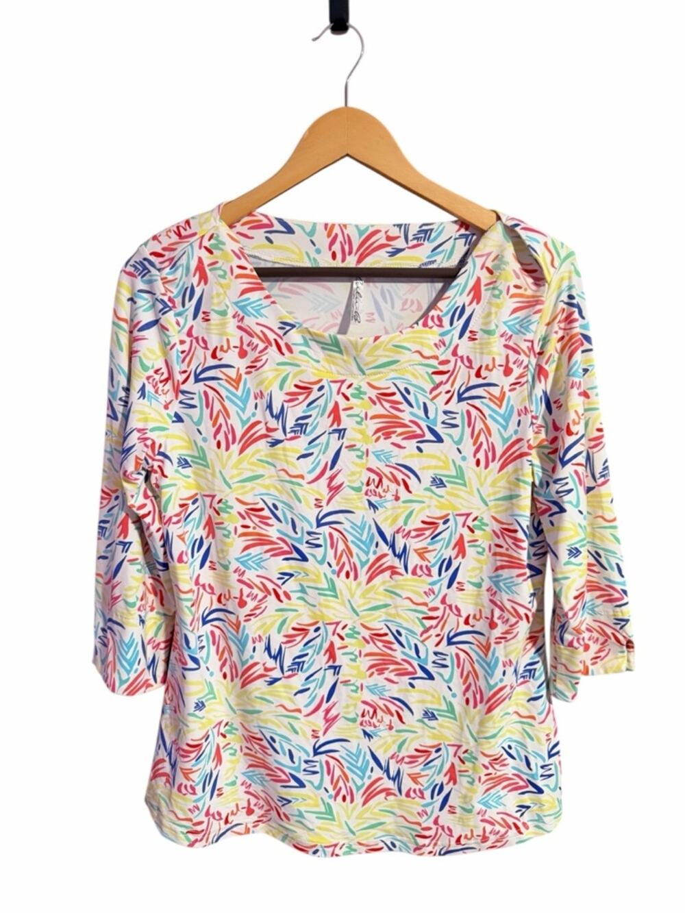 Lulu B Tropical Brushstrokes UPF Top Size Small